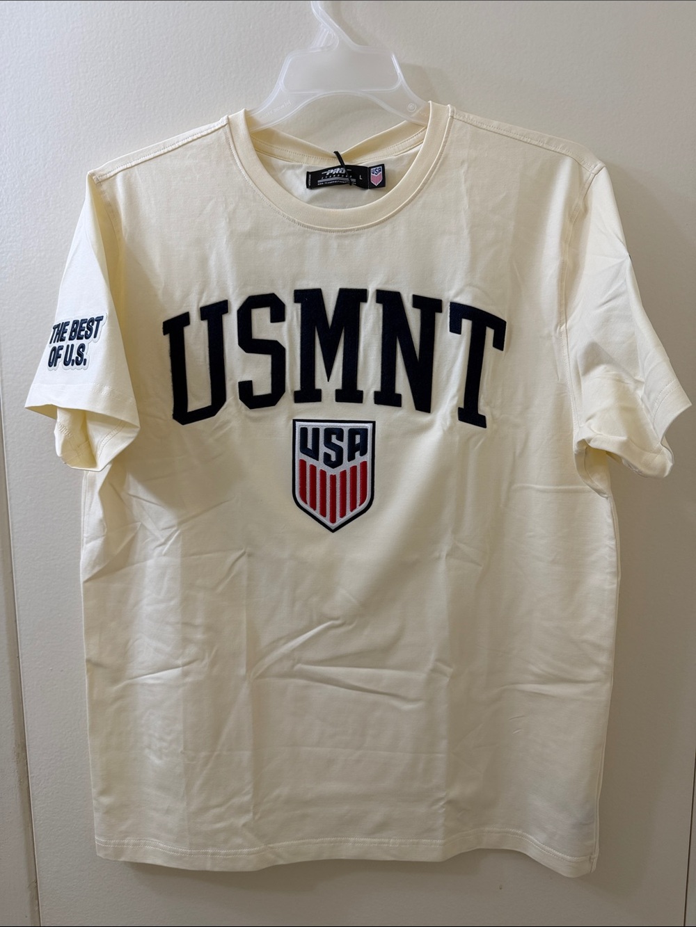 USMNT Crest Short Sleeve Tee in Cream